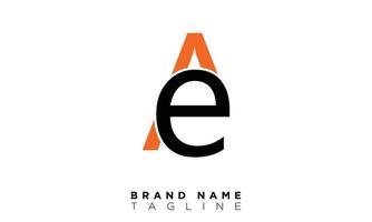 ea alfabet letters initialen monogram logo ae, e en a vector