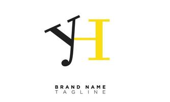 yh alfabet letters initialen monogram logo hy, y en h vector