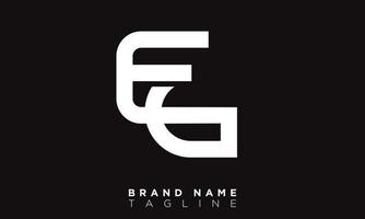 fg alfabet letters initialen monogram logo gf, f en g vector