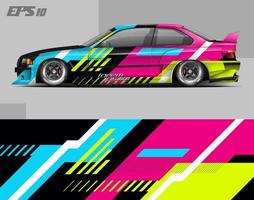 abstract autowrapontwerp modern racen achtergrondontwerp voor voertuigwrap, racewagen, rally, enz vector