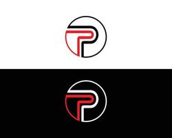 pp brief eerste logo en pictogram ontwerpsjabloon. vector