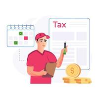 een belastingschema platte illustratie download vector