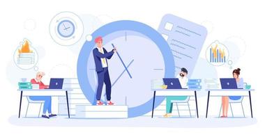 time management, mislukking deadline productiviteit vector