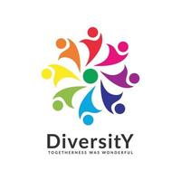 saamhorigheid diversiteit logo vector