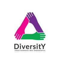 saamhorigheid diversiteit logo vector