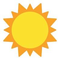 geanimeerde zon pictogram vector op witte achtergrond