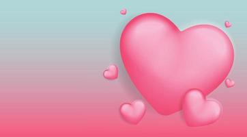 roze hart vector valentijn achtergrond