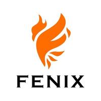 feniks-logo. fenix-logo-ontwerp. vuurvogel vector