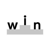 het win-logo vectorontwerp vector