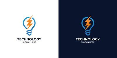 set combinatietechnologie-logo's met moderne stijlvolle energie vector