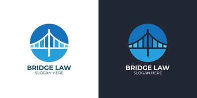 minimalistische elegante bridge law logo set vector