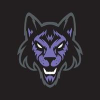 wolf hoofd logo. geweldig voor sportlogo's en teammascottes. vector