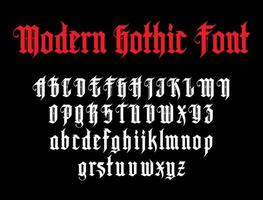 vector moderne gotische alfabet in frame. vintage lettertype. typografie voor labels, koppen, posters enz.
