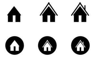 set van pictogrammen huis vector op witte achtergrond