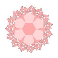 roze mandala-patroon vector