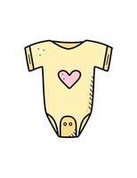 baby romper cartoon doodle. vectorillustratie van pasgeboren babykleding. vector