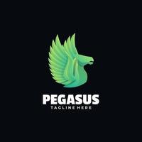 vector logo afbeelding Pegasus kleurovergang kleurrijke stijl.