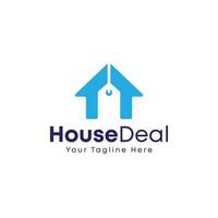 huis deal huis verkoop logo vector