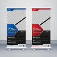 corotate en creatief rollup bannerontwerp vector