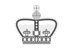 zwarte kroon van koninklijke britse familie. vector mpnarchie afbeelding. ontwerpelement met majesteitssymbool voor poster of banner