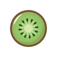 plakje verse kiwi fruit logo pictogram illustratie ontwerp vector