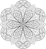 cirkelvormige bloem mandala op wit gratis vector