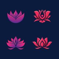 schoonheid lotusbloem logo spa logo vector yoga en therapie symbool