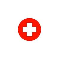 medische pictogram op witte achtergrond rode kruis teken. vector