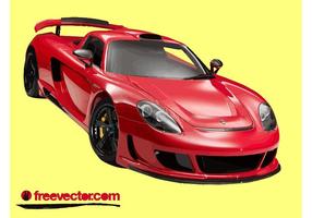 Rode Porsche Carrera GT vector