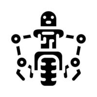 moto robot transport glyph pictogram vectorillustratie vector