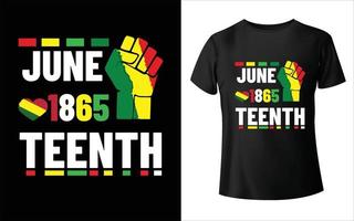 junitiende dag t-shirtontwerp, juniteenth1865 t-shirtontwerp vandaag op juni de dag dat we t-shirt vieren vector