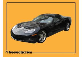 Zwart Corvette vector