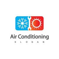 airconditioning logo, hvac logo concept vector