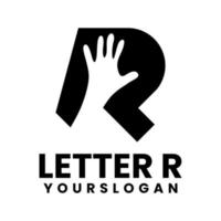 letter r hand logo ontwerpsjabloon vector