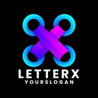 letter x verloop logo ontwerpsjabloon vector
