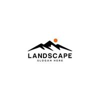 berglandschap logo vector ontwerp