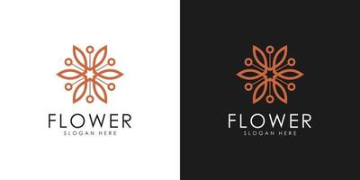abstracte elegante bloem logo pictogram vector design