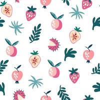 fruit naadloos patroon. heerlijk zoet eten. perfect voor afdrukken, menu's en restaurants, textiel, inpakpapier. hand getekende vectorillustratie vector