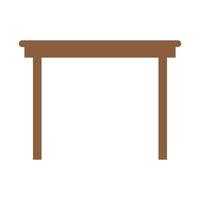 eps10 bruin vector houten tafel of bureau pictogram in eenvoudige platte trendy stijl geïsoleerd op een witte achtergrond