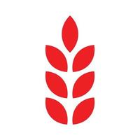 eps10 rode vector tarwe solide pictogram of logo in eenvoudige platte trendy moderne stijl geïsoleerd op een witte achtergrond