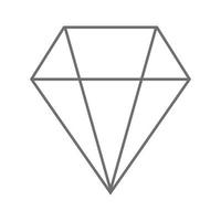 eps10 grijze vector diamant lijn pictogram, of symbool in eenvoudige platte trendy stijl geïsoleerd op een witte achtergrond