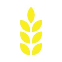 eps10 geel vector tarwe solide pictogram of logo in eenvoudige platte trendy moderne stijl geïsoleerd op een witte achtergrond