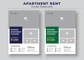 modern appartement te huur poster, appartement huur flyer sjabloon, huis te huur flyer, onroerend goed flyer vector