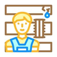 loodgieter reparateur kleur pictogram vectorillustratie vector