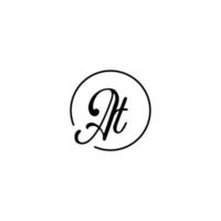 at circle initiële logo beste voor schoonheid en mode in gedurfd vrouwelijk concept vector