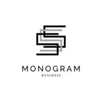 drievoudige initialen letter s monogram logo ontwerp inspiratie vector