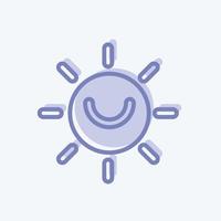 pictogram zonne-energie. geschikt voor onderwijs symbool. tweekleurige stijl. eenvoudig ontwerp bewerkbaar. ontwerp sjabloon vector. eenvoudige illustratie vector