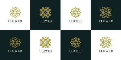 set van bloem logo vector ontwerpsjabloon