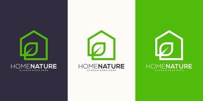 huis natuur logo vector ontwerp