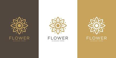 natuur bloem logo premium vector